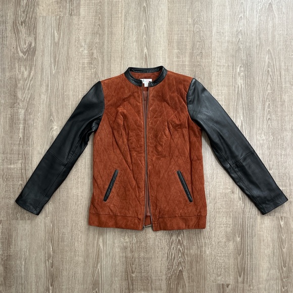 Denim&Co Jackets & Coats Denim Company Quilted Suede And Lamb